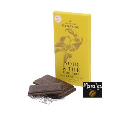 Tablette chocolat Noir et thé Earl Grey CAFE TASSE 85g