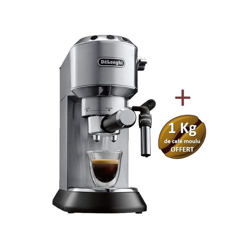 Delonghi Dedica Style Coffee Machine - EC695.m + 1kg de café moído oferecido Delonghi Dedica Style Coffee Machine - EC695.m + 1kg de café moído oferecido