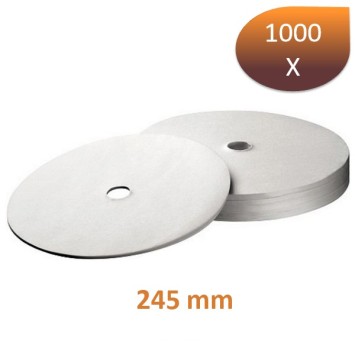 245mm round paper filters, by 1000 bartscher pieces