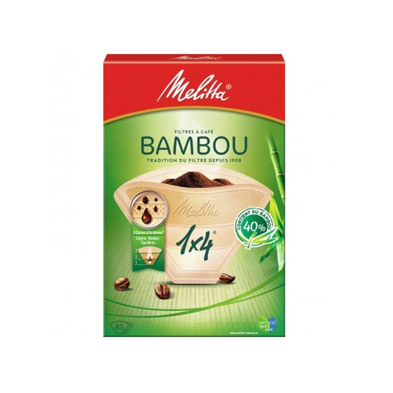 Filtres à café MELITTA BAMBOU 1X4 80 unités Filtres à café MELITTA BAMBOU 1X4 80 unités