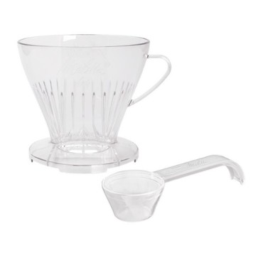 1x4 Porta de filtro de plástico transparente "para" Melitta com medição de café