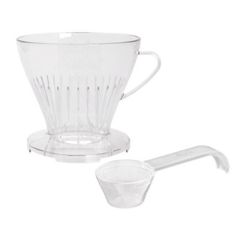 1x4 Porta de filtro de plástico transparente "para" Melitta com medição de café