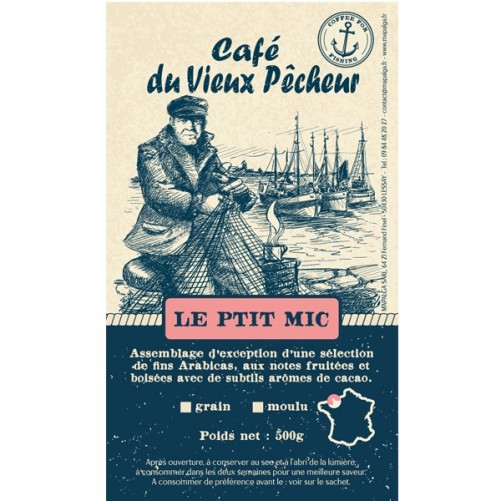 Café grain LE PTIT MIC 500g - CAFÉ DU VIEUX PÊCHEUR