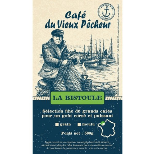 Café grain LA BISTOULE 500g - CAFÉ DU VIEUX PÊCHEUR