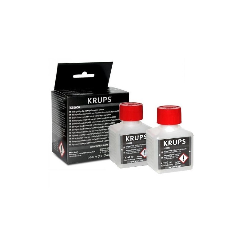 2 x 100 ml de limpador para o sistema de barista de cappuccino (bico de vapor) xs900010 krups 2 x 100 ml de limpador para o sistema de barista de cappuccino (bico de vapor) xs900010 krups
