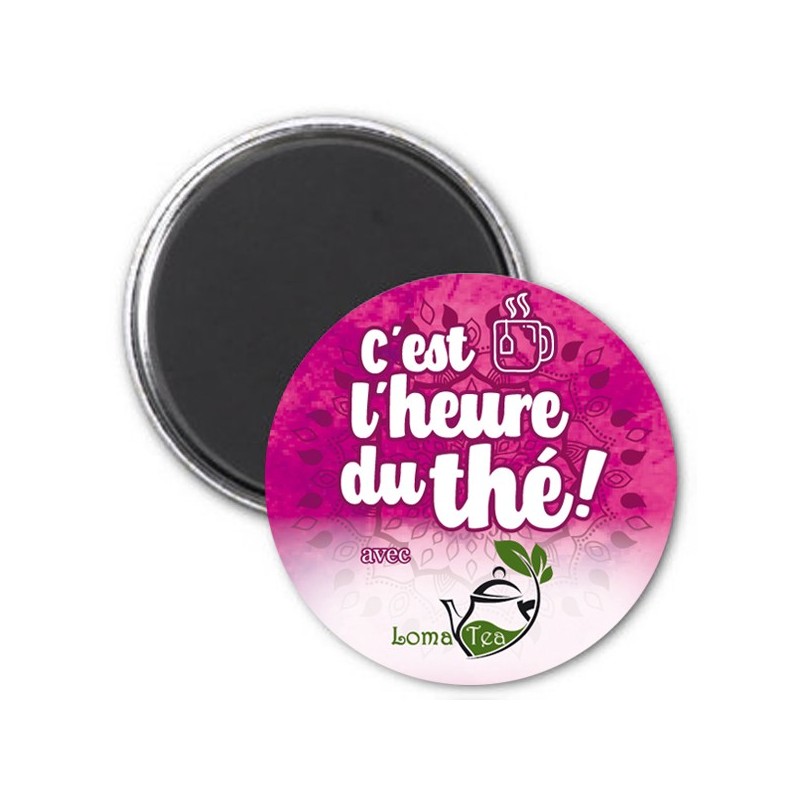 Magnet C'est l'heure du thé LOMATEA - Magenta