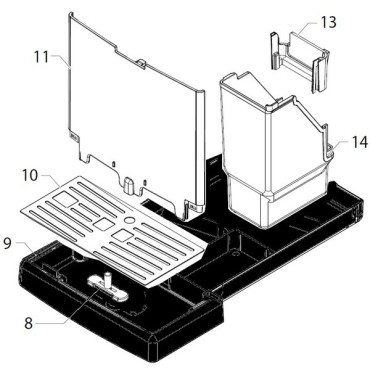 Bac à eaux usées noir SAECO PHILIPS 17001568 / 421941285721 / 996530073458