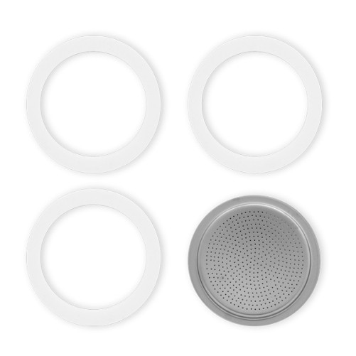 Set de 3 joints + 1 filtre cafetière aluminium 1 Tasse - BIALETTI