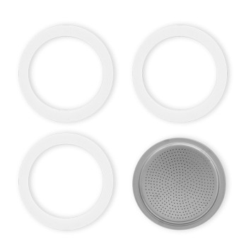 Set de 3 joints + 1 filtre cafetière aluminium 1Tasse - BIALETTI