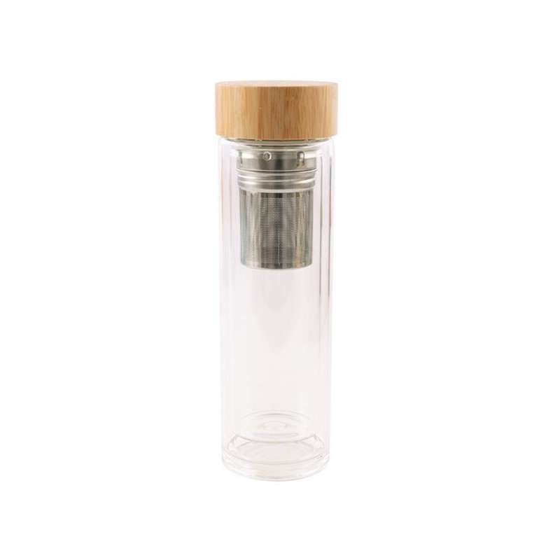 Double -walled glass bottle 420 ml - Vergule point Double -walled glass bottle 420 ml - Vergule point