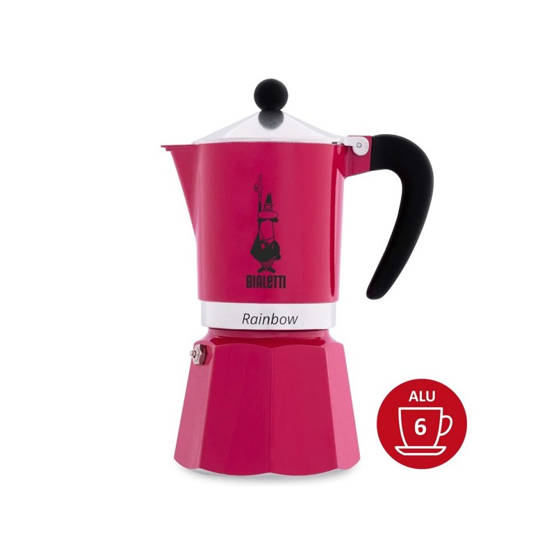 Bialetti Rainbow coffee maker 6 cups - Fuschia Bialetti Rainbow coffee maker 6 cups - Fuschia