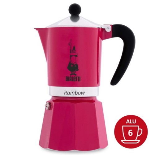Bialetti Rainbow coffee maker 6 cups - Fuschia