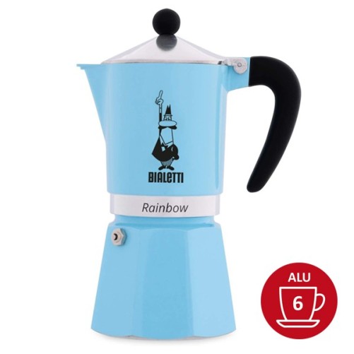 Bialetti Rainbow Coffee Hands 6 xícaras - azul