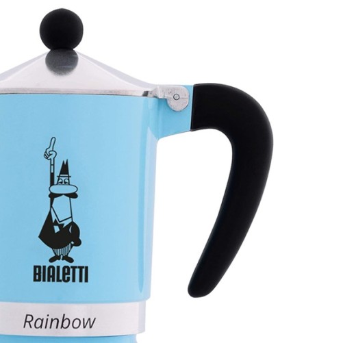 Bialetti Rainbow 3 cups - blue coffee maker