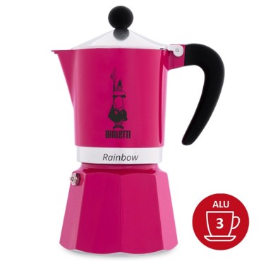 Bialetti Rainbow coffee maker 3 cups - Fuschia