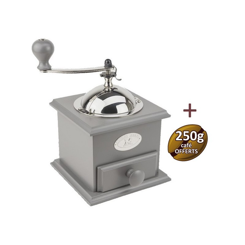 Moinho de café cinzento cinza - Peugeot + 250g de café oferecido Moinho de café cinzento cinza - Peugeot + 250g de café oferecido
