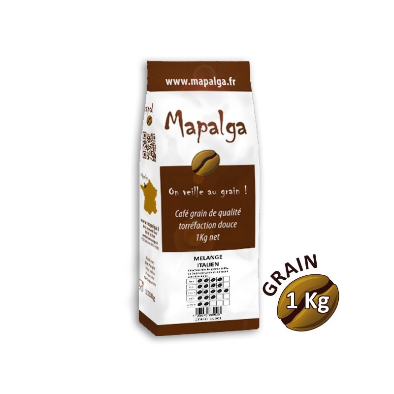 Café grain MÉLANGE ITALIEN - 1Kg - MAPALGA Café grain MÉLANGE ITALIEN - 1Kg - MAPALGA