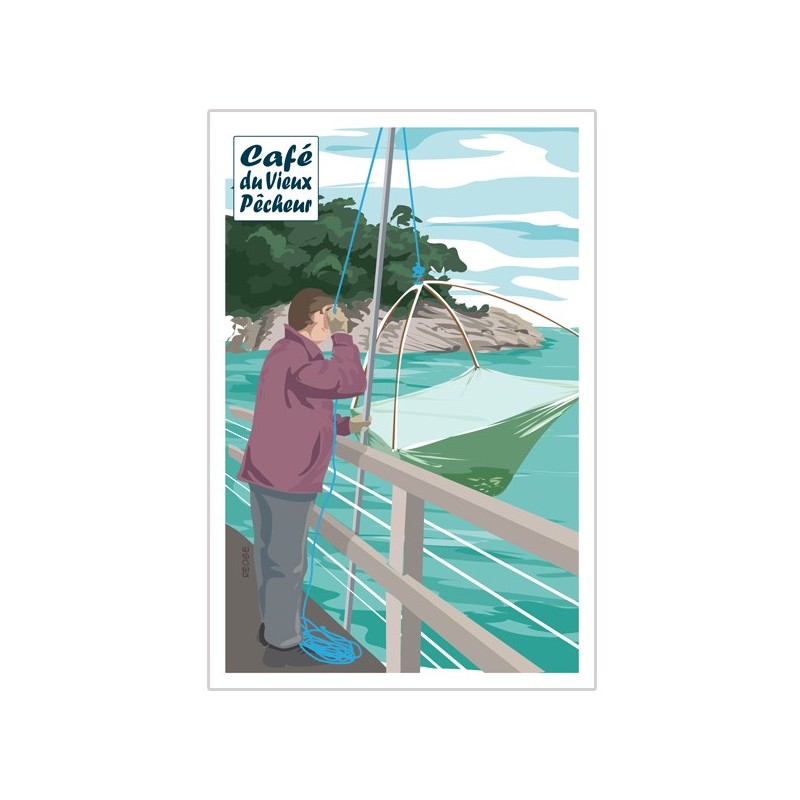 Postcard The Carrelet fisherman - Café du Vieux fisherman Postcard The Carrelet fisherman - Café du Vieux fisherman