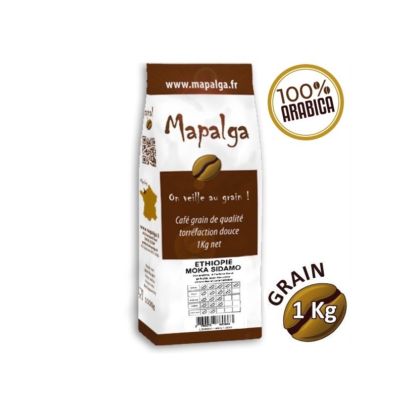 Café pure Origine MOKA SIDAMO - Ethiopie - 1 Kg - MAPALGA Café pure Origine MOKA SIDAMO - Ethiopie - 1 Kg - MAPALGA