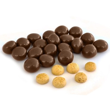 Boules de biscuits amaretti enrobées de chocolat au lait - 150g