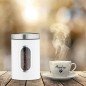 Bocal en métal avec fenêtre de contrôle 1,4L, pour café ou aliments secs ( rouge, noire, blanc, gris) 10027647 Bocal en métal avec fenêtre de contrôle 1,4L, pour café ou aliments secs ( rouge, noire, blanc, gris) 10027647