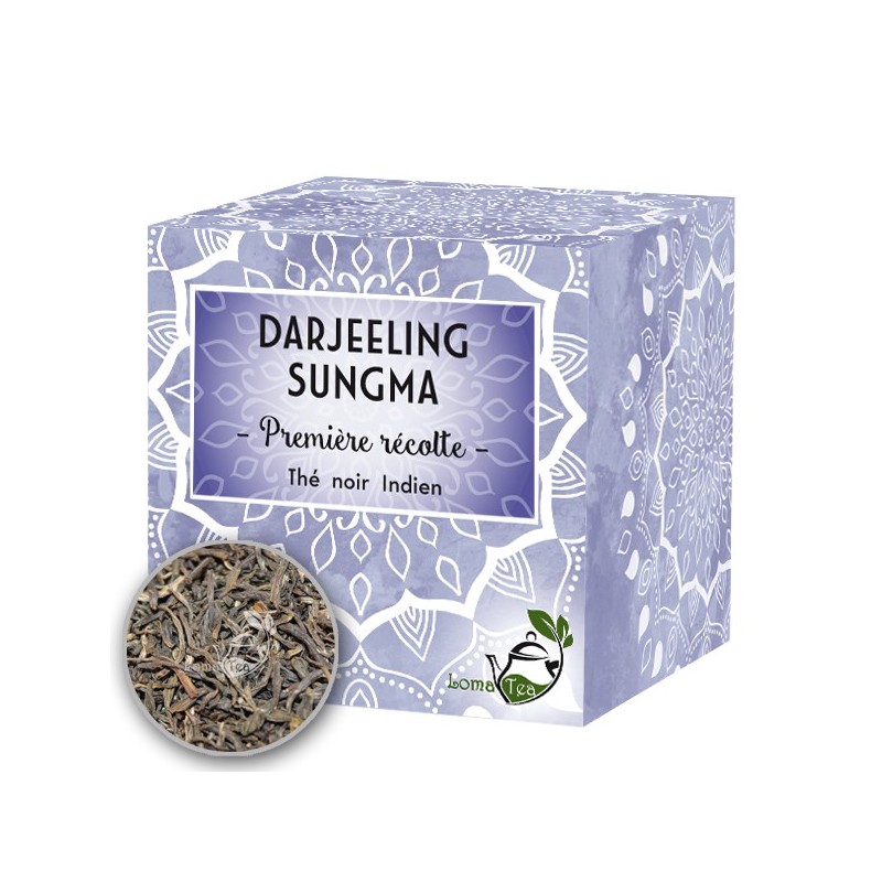 Thé noir Darjeeling Sungma TGFOP first Flush LOMATEA x 20 infusettes pyramides Thé noir Darjeeling Sungma TGFOP first Flush LOMATEA x 20 infusettes pyramides