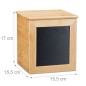 Boite carrée de rangement en bambou 10021575 RELAXDAYS Boite carrée de rangement en bambou 10021575 RELAXDAYS