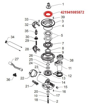 Joint garniture pour moulin SAECO GAGGIA PHILIPS 421941085872