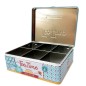 Box da tè in metallo 6 compartimenti di vita facili Box da tè in metallo 6 compartimenti di vita facili