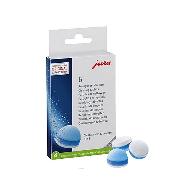 Boite de 6 pastilles de nettoyage 3 phases 24225 JURA Boite de 6 pastilles de nettoyage 3 phases 24225 JURA