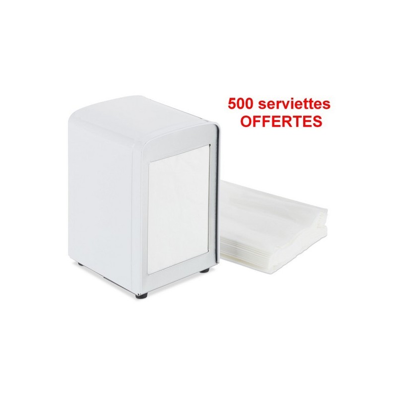 Distributeur de serviettes retro Blanc Relax Days 10025508 avec 500 serviettes offertes