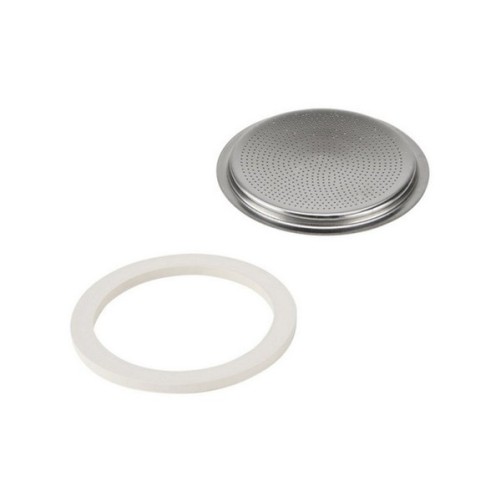 Set de 1 joint + 1 filtre cafetière INOX 6 Tasses - BIALETTI