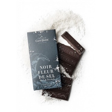 Tablette de chocolat Noir 85g Fleur de Sel CAFE TASSE