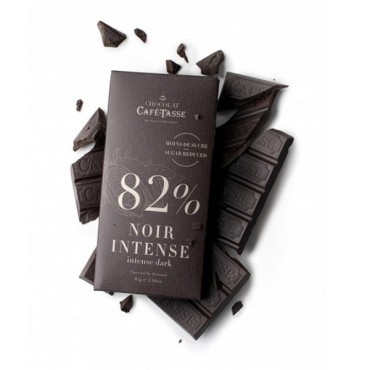 Tablette de chocolat noir 82% - 85g CAFE TASSE