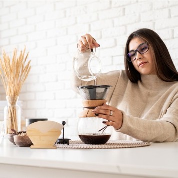 Soporte de filtro de café de bambú - Relájes