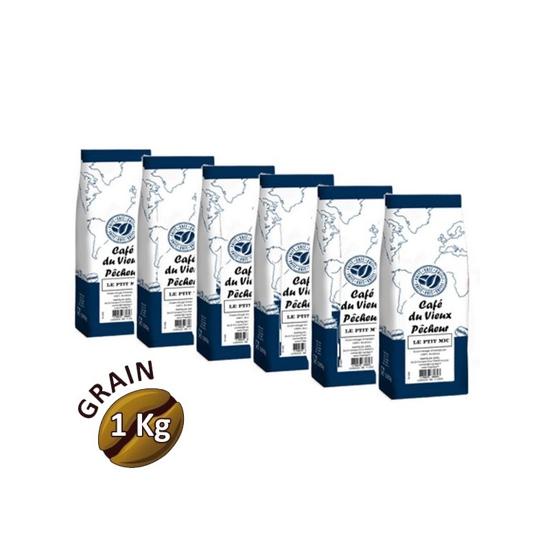 Café grain LE PTIT MIC 6 X 1 kg - CAFÉ DU VIEUX PÊCHEUR Café grain LE PTIT MIC 6 X 1 kg - CAFÉ DU VIEUX PÊCHEUR