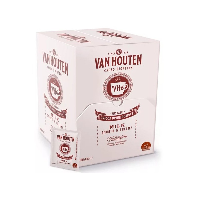 VANHOUTEN Chocolat chaud en dosette individuelle VH6 - Boite de 100 sachets 23g VANHOUTEN Chocolat chaud en dosette individuelle VH6 - Boite de 100 sachets 23g