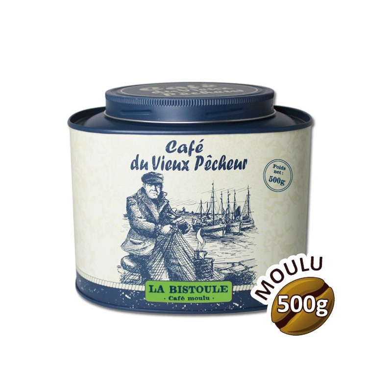 Café Metal Methe Coffee A escala de 500g - Café du Vieux Fisherman Café Metal Methe Coffee A escala de 500g - Café du Vieux Fisherman