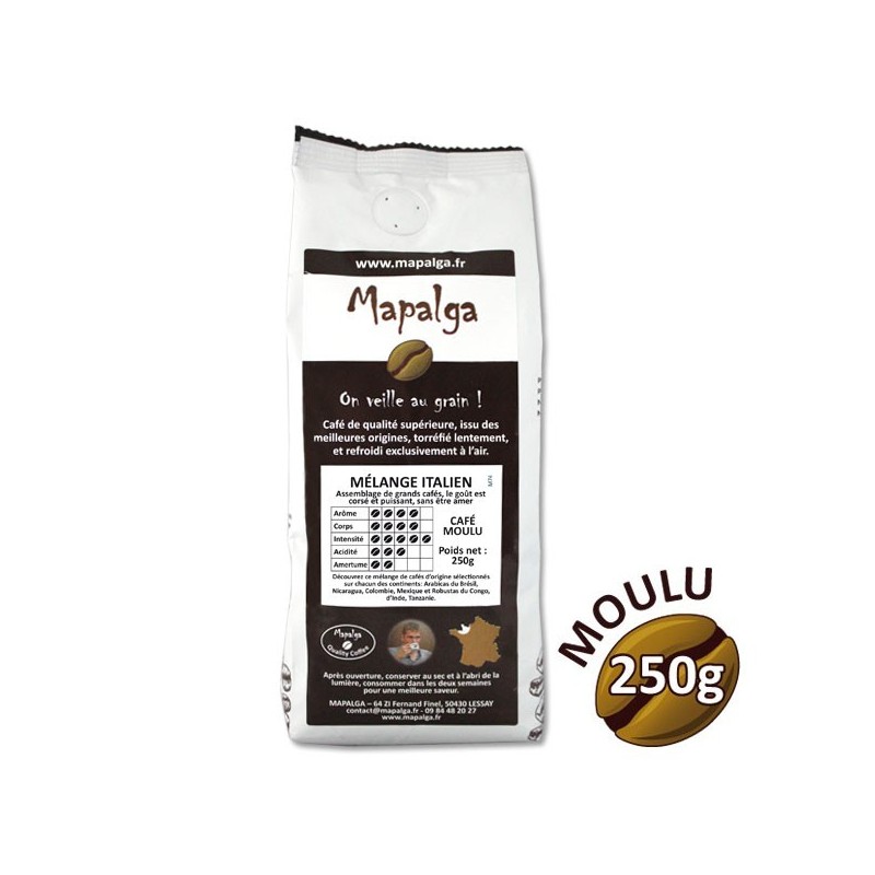 Café moulu MELANGE ITALIEN - 250g - MAPALGA Café moulu MELANGE ITALIEN - 250g - MAPALGA