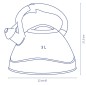 Kettle di Whistle Varus rosso - 3L - Kela Kettle di Whistle Varus rosso - 3L - Kela