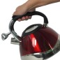 Bouilloire à sifflet VARUS rouge - 3L - KELA Bouilloire à sifflet VARUS rouge - 3L - KELA