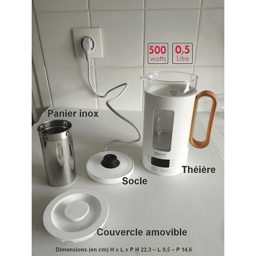 Théière bouilloire électrique TEAZEN Evolution - 0,5L - NATURAMIX