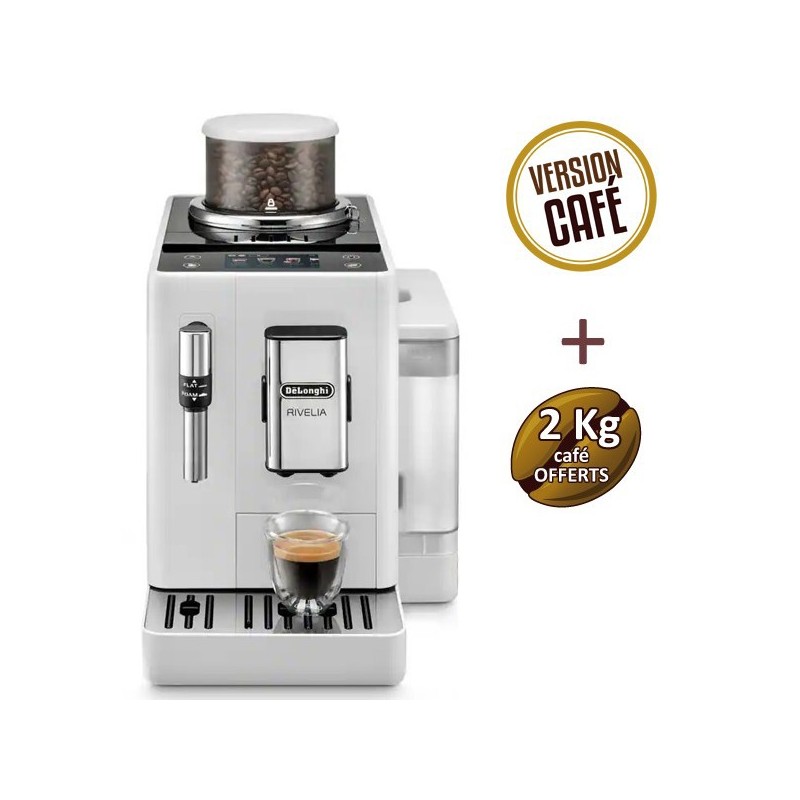 DELONGHI Rivelia White FEB 4435.W garantie 5 ans + 2 Kg de café OFFERTS DELONGHI Rivelia White FEB 4435.W garantie 5 ans + 2 Kg de café OFFERTS