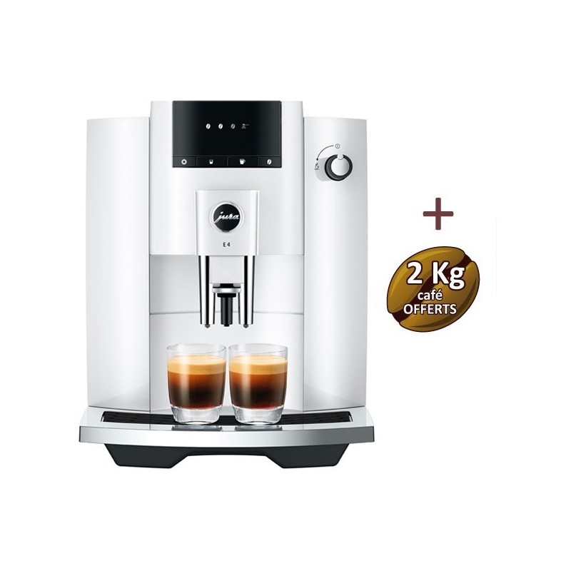 Machine à café E4 Piano White 15433 JURA + 2 Kg de café offerts Machine à café E4 Piano White 15433 JURA + 2 Kg de café offerts