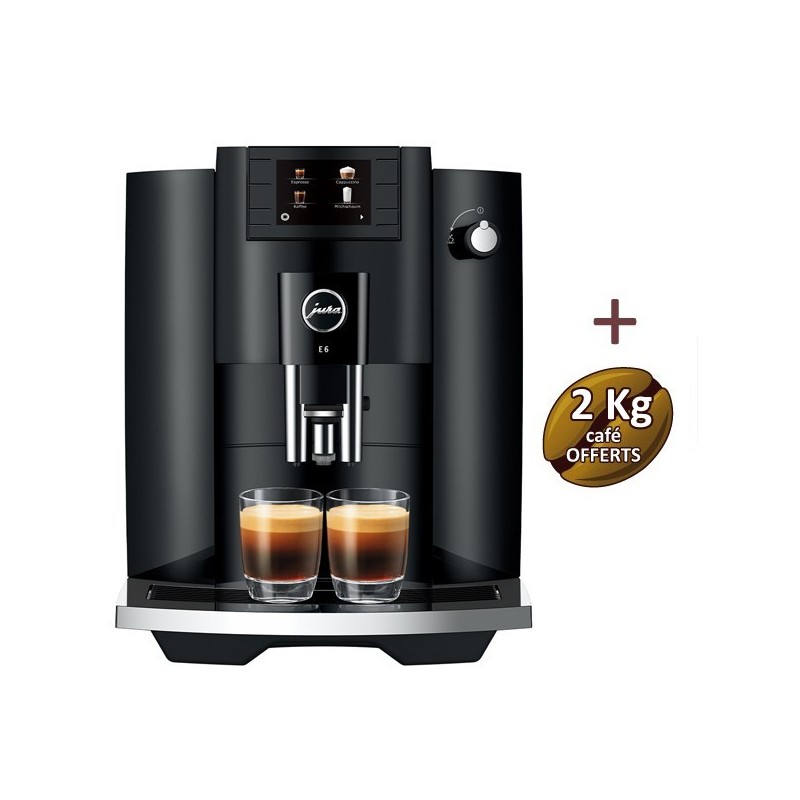 Machine à café E6 Piano Black (EC) 15437 JURA + 2 Kg de café offerts Machine à café E6 Piano Black (EC) 15437 JURA + 2 Kg de café offerts