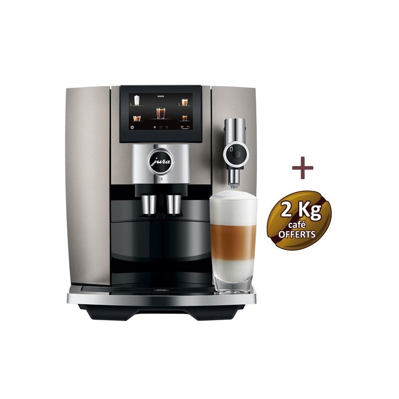 Machine à café J8 Midnight Silver 15471 - JURA + 2 Kg de café OFFERTS Machine à café J8 Midnight Silver 15471 - JURA + 2 Kg de café OFFERTS