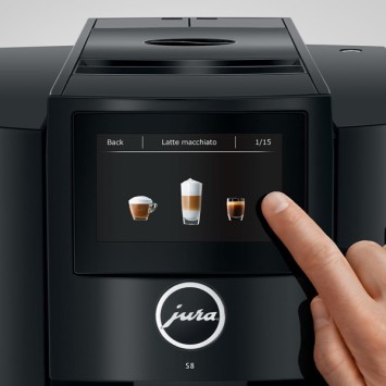S8 Piano Black Coffee Machine 15381 - Giura + 2 kg di caffè Offerto