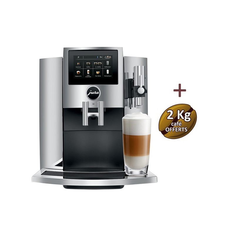 Machine à café S8 Chrome 15380 - JURA + 2 Kg de café OFFERTS Machine à café S8 Chrome 15380 - JURA + 2 Kg de café OFFERTS