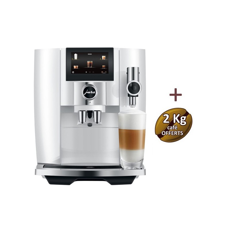 Machine à café J8 Piano White 15460 - JURA + 2 Kg de café OFFERTS Machine à café J8 Piano White 15460 - JURA + 2 Kg de café OFFERTS