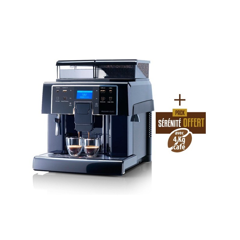 Saeco Aulika Evo Black 10000045 + 4 kg Café offered Saeco Aulika Evo Black 10000045 + 4 kg Café offered